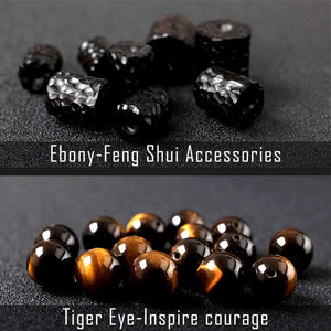 Black Obsidian Tiger's Eye Ebony Beaded Bracelet-Protection Bracelet becky's charms