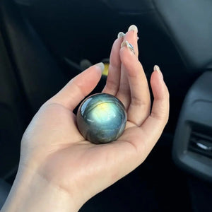 Natural Flash Labradorite Stone Sphere Polished Crystal Ball becky's charms | Becky's Charms