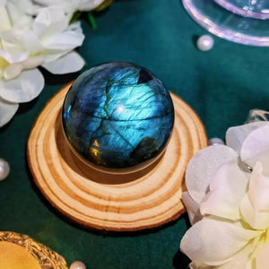 Natural Flash Labradorite Stone Sphere Polished Crystal Ball | Becky's Charms