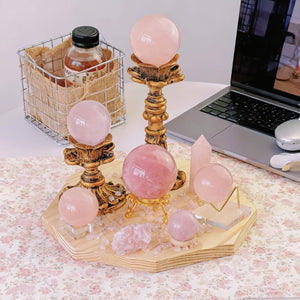 Natural Rose Quartz Sphere Polished Pink Crystal Ball becky's charms