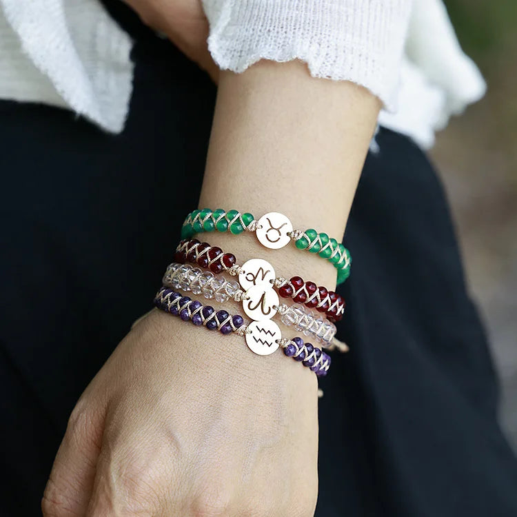 12 Constellation Hand-Woven Bracelets