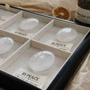 Natural Crystal Compass Star Healing Palm Stone becky's charms