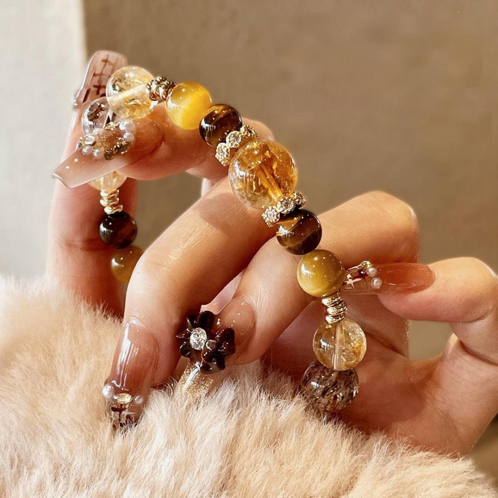 Wealth-Attracting Crystal Bracelet: Citrine, Super Seven & Tiger Eye becky's charms