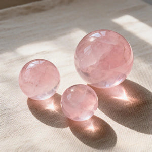 Natural Rose Quartz Sphere Polished Pink Crystal Ball becky's charms