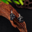 Handmade black crystal pendants with silver wire wrap, natural gemstone jewelry for protection and grounding