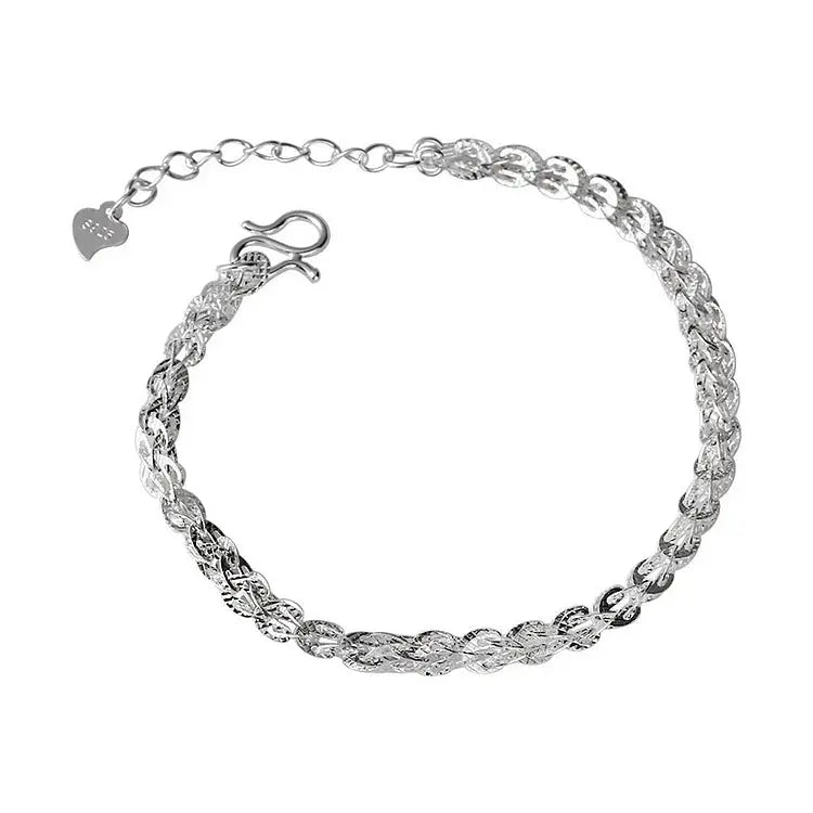 925 Sterling Silver Green Peridot Stacking Bracelet becky's charms