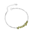 925 Sterling Silver Green Peridot Stacking Bracelet becky's charms