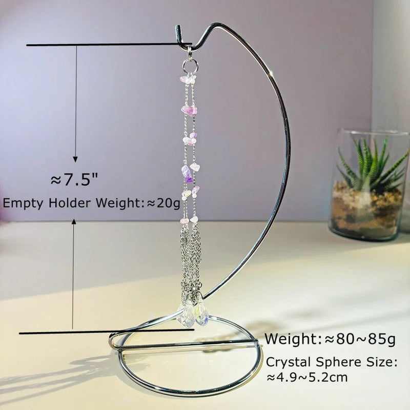Handmade Crystal Suncatcher with Metal Stand - Boho Decor becky's charms