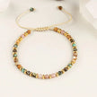 Handmade Braided Bracelet with Strawberry Quartz Faceted beads becky's charms