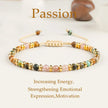 Handmade Braided Bracelet with Strawberry Quartz Faceted beads becky's charms