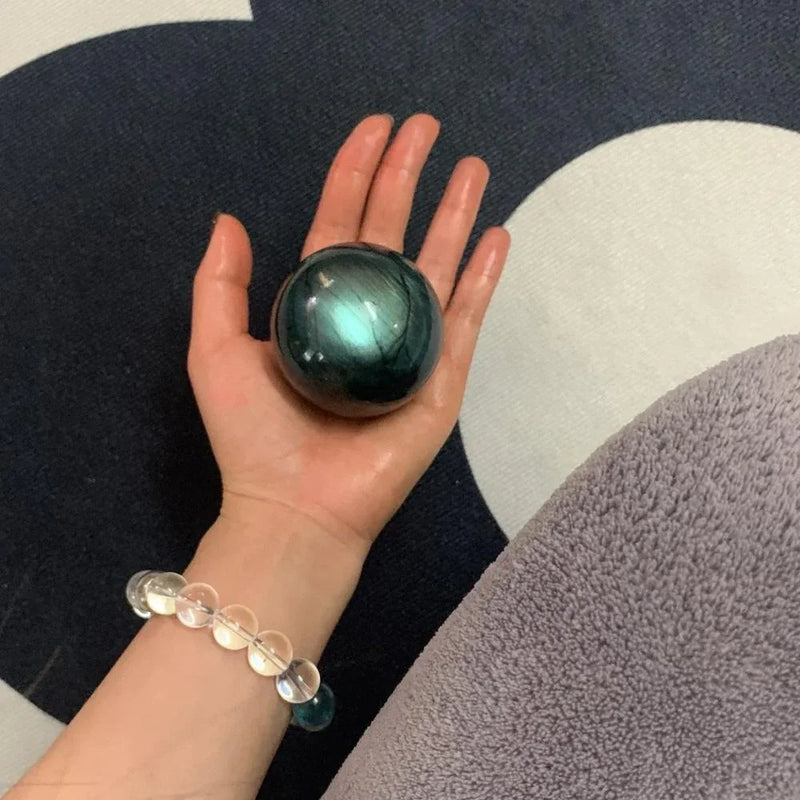 Natural Flash Labradorite Stone Sphere Polished Crystal Ball  | Becky's Charms