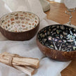 Hexagram Shell Coconut Bowl: Natural Crystal Holder becky's charms