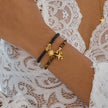 Vintage Tiger Eye Four-Point Star Beaded Bracelet in 18K Gold Stainless Steel becky's charms