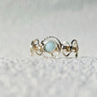 Handmade silver ring with light blue gemstone, spiritual jewelry for healing and chakra balance