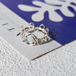 Handmade silver ring with light blue crystal, perfect for healing and spiritual growth