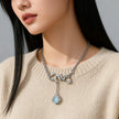 Ice Age Blue Irregular Crystal Necklace becky's charms